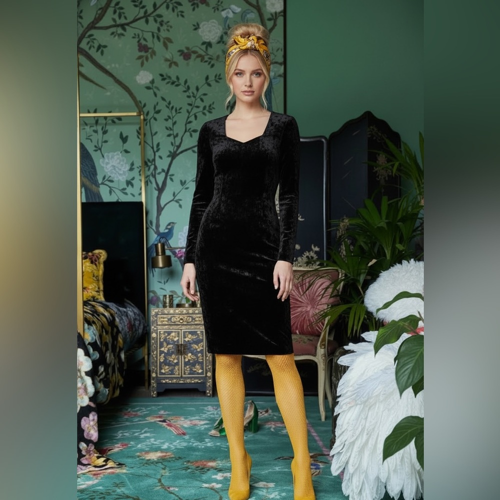 Jamie Brooke vintage 90s velvet dress